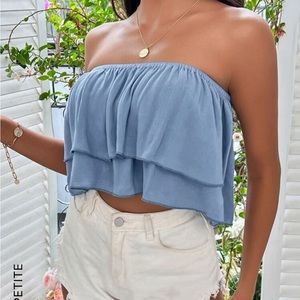 blue tube top